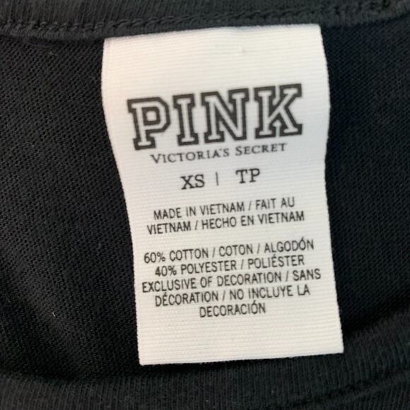 PINK VS Women's Sz XS Palm Leaf Logo High Neck Razor Back Tank - Picture 5 of 7